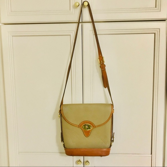 Dooney and Bourke taupe leather shoulder bag